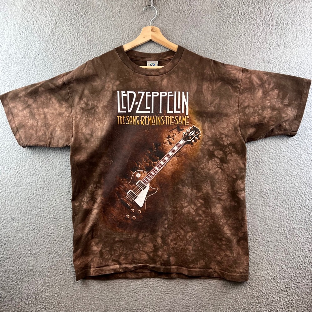 Led‎ Zeppelin The Song Remains The Same Liquid Blue Tie Dye T Shirt XL